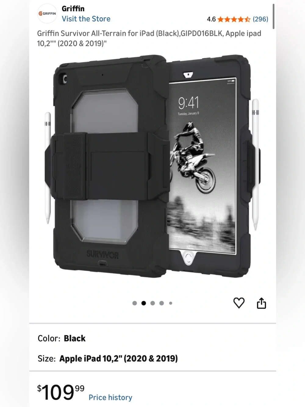 Griffin Survivor All-Terrian iPad 10.2” Case